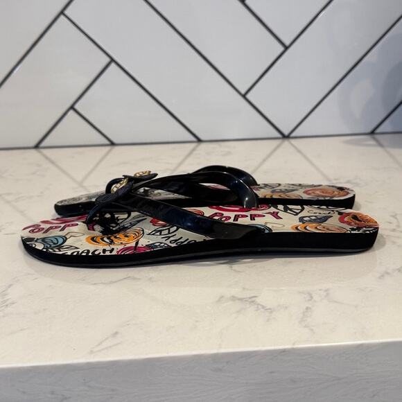 Coach Kasey Signature Poppy Print Jelly Flip Flop Sandals size 10 Y2K baddie - Picture 6 of 13